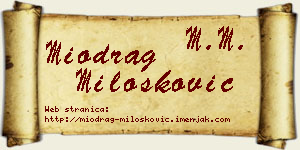 Miodrag Milošković vizit kartica